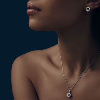 萧邦（Chopard）520快乐钻石女耳饰钻石圆形耳钉 钻石耳饰
