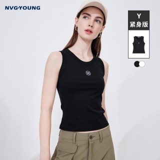 NVG·YOUNG NAVIGARE小帆船女士运动吊带内搭黑色打底背心