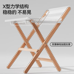 爱果乐 桌儿童学习桌椅进口实木升降桌折叠桌椅免安装乐叠桌（原木色）
