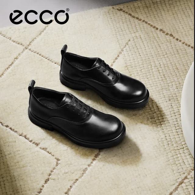 ecco 都市首尔【一鞋多穿】牛皮隐形增高商务休闲英伦风德比鞋  522364