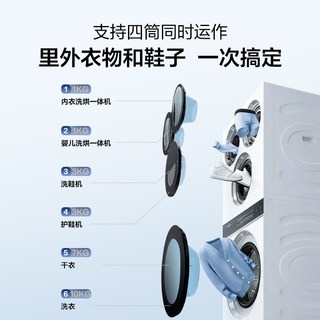 海信 WD100E3Q2+WV50G-1 四筒分区洗烘一体机