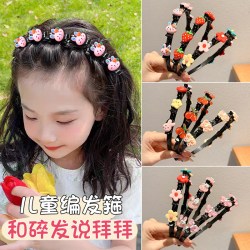 歌米诺 女童刘海碎发神器编发发箍儿童日常外戴头箍头饰小女孩不勒头发卡