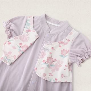 汉宫优品 女宝宝假两件汉服连体衣 月下胭脂 59cm