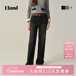 E·LAND 衣恋 EETJF89S01 零碳天丝 黑色 M/165 女士牛仔裤