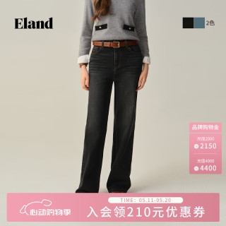 E·LAND 衣恋 EETJF89S01 零碳天丝 黑色 M/165 女士牛仔裤