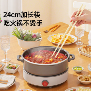 美丽雅 一次性竹筷子 家用快餐卫生外卖打包方便餐具独立包装 加长筷 24cm*100双