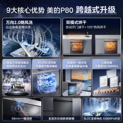 美的 P80 22套大容量嵌入式洗碗机