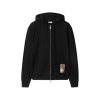 BURBERRY 博柏利 格纹标签棉质拉链连帽衫