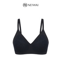 NEIWAI内外 网纱拼接无钢圈文胸 黑色 M