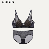 Ubras 流光大胸显小文胸罩性感高级内衣女套装