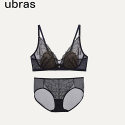 Ubras 流光大胸显小文胸罩性感高级内衣女套装