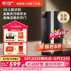 龙霆 智能门锁人脸识别电子锁全自动指纹锁密码锁防盗门锁A3FD
