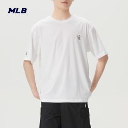 MLB 男女情侣同款潮流百搭凉感休闲纯色小标圆领短袖T恤26春夏新款