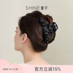 SHINE 优雅气质缎面抓夹春季氛围感后脑勺发夹通勤百搭发饰