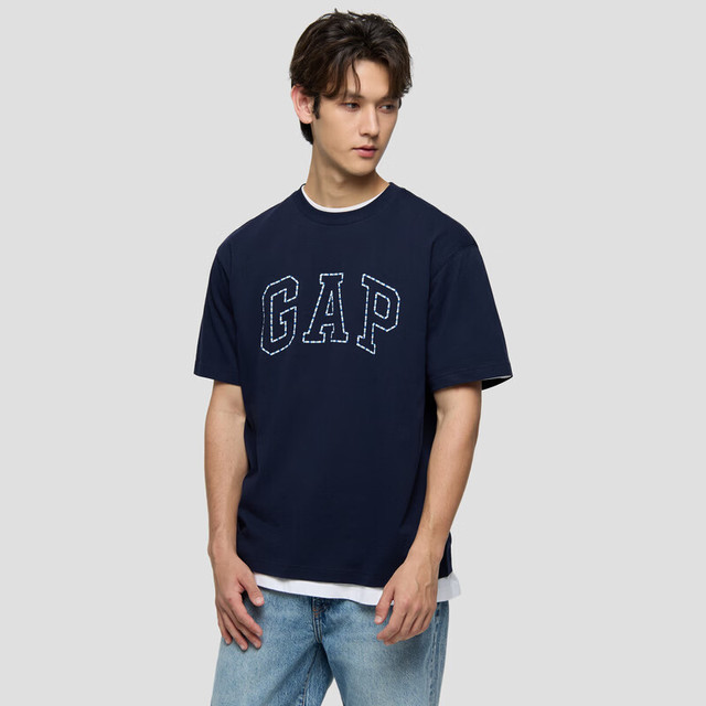 Gap 男女同款 纯棉logo短袖 868224 多色可选