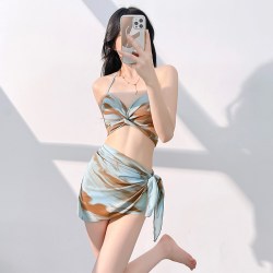 水姿妮 性感纯欲风比基尼三件套 2335蓝色