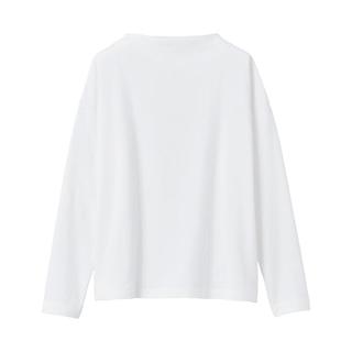 無印良品  無印良品 MUJI 女士高领长袖T恤 W9AB866 米白色 M