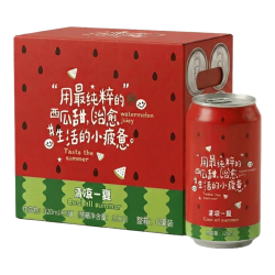 笑为鲜 西瓜气泡水 320ml*6罐