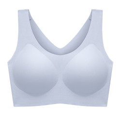 Glambody MAGIC NATURAL LINE 云朵无痕内衣女士无尺码bra一片式胸罩大胸显小固定杯文胸682368 水雾蓝 均码 （适合 85-130斤）