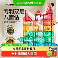 今日必买：弥鹿 六一儿童磁力片彩窗积木男女孩拼图20片