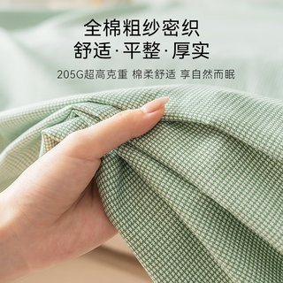 京东京造 A类全棉老粗布凉感床单 250*230cm 绿川