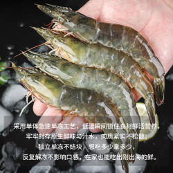 春兴 有机盐田虾 1000g 40-50只/斤 冷冻大虾