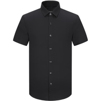 EMZ鄂尔多斯 莫代尔男士短袖衬衫 黑色 2XL