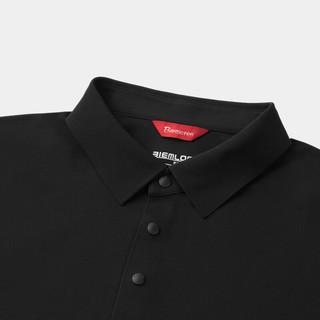 比音勒芬 绅领T 防晒吸湿速干 黑色 3XL 男士POLO衫