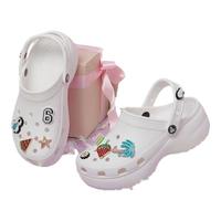 卡骆驰(crocs)云朵女鞋洞洞鞋厚底凉鞋沙滩鞋包头拖鞋 206750-100 W8 W8/38-39码