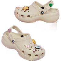 卡骆驰(crocs)云朵女鞋洞洞鞋厚底凉鞋沙滩鞋包头拖鞋 206750-2Y2 W8 W8/38-39码