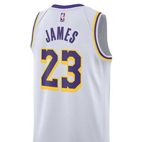 NBA 湖人詹姆斯23号球衣 速干背心 白色 S