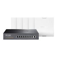 普联 TP-LINKAX3000面板AP全屋WiFi6 无线mesh组网双频千兆大户型 9口AC路由器*1+5AP(白色)