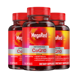 MegaRed 辅酶q10胶囊高含量心脏coq10美国进口200mg90粒*3瓶