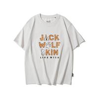 Jack Wolfskin狼爪 WOLF GRAPHIC女士短袖T恤 骨白色 S
