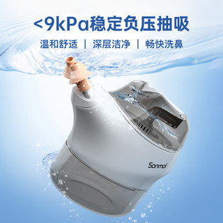 朔茂负压式洗鼻器 双头水流电动抽吸灌洗鼻腔冲洗器鼻塞大人成人