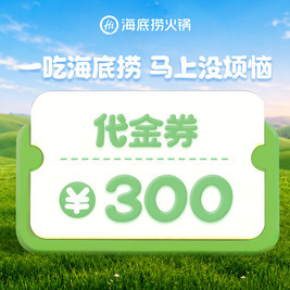 海底捞 300元代金券|限1张