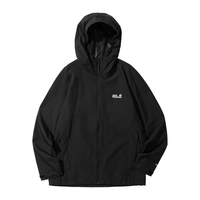 Jack Wolfskin 防水 男士冲锋衣 黑色/6000 L