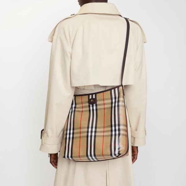 值友专享:BURBERRY 【超轻自重】经典格纹Highlands单肩斜挎包 小号 81122611