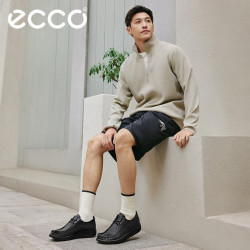 ecco JOKE系列552504 软底舒适 黑色 41码 男士休闲鞋