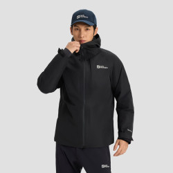 Jack Wolfskin A65299A 防水保暖鹅绒羽绒服 黑色 XL