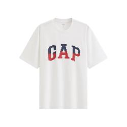 Gap 男女装2026夏季新款纯棉logo印花宽松短袖T恤休闲上衣891398 白色 M (170/92A)亚洲尺码