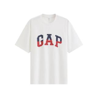 Gap 男女装2026夏季新款纯棉logo印花宽松短袖T恤休闲上衣891398 白色 M (170/92A)亚洲尺码
