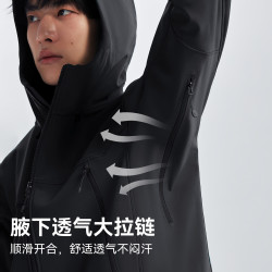 拓路者 海狮2.0软壳衣 考杜拉加绒防风防水 黑色 L 男款