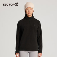  TECTOP/探拓 保暖 女士抓绒衣 女款云墨黑 S