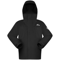 坦博尔 城市轻户外露营羽绒服男连帽三合一春秋冬保暖外套TEF560365D 黑色 XS (160)