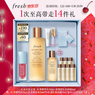 馥蕾诗 抗氧焕润套装(红茶精华水250ml+ 玫瑰粉红唇油4ml)＋焕颜面膜15ml