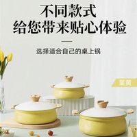 国家补贴：红厨 天然陶瓷汤锅 叶黄色-加高款 24cm