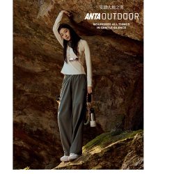 安踏 速干T丨大地之壳修身长袖t恤女春季户外徒步抗菌运动服上