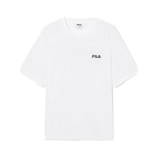 FILA 小标刺绣纯棉混纺 白色 M 短袖T恤