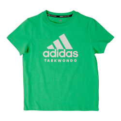 adidas 儿童短袖T恤 绿/白 110cm